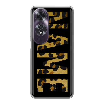 Силиконовый чехол на OPPO A60 с принтом NAME