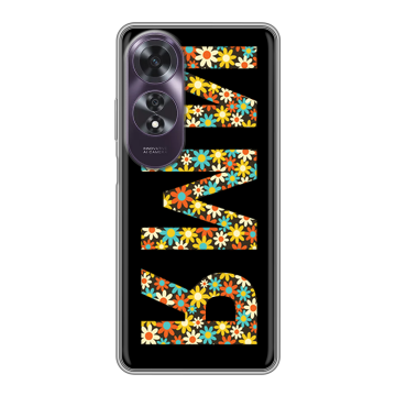 Силиконовый чехол на OPPO A60 с принтом ИМЯ