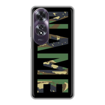 Силиконовый чехол на OPPO A60 с принтом NAME