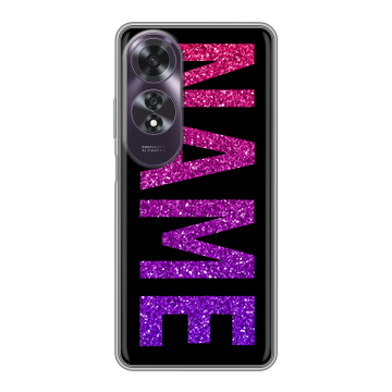 Силиконовый чехол на OPPO A60 с принтом NAME