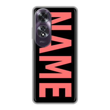 Силиконовый чехол на OPPO A60 с принтом NAME
