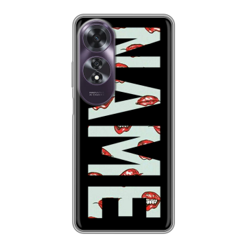Силиконовый чехол на OPPO A60 с принтом NAME