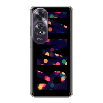 Силиконовый чехол на OPPO A60 с принтом ИМЯ