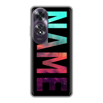 Силиконовый чехол на OPPO A60 с принтом NAME