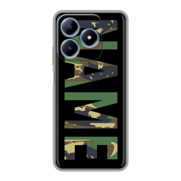 Силиконовый чехол на Realme C63 с принтом NAME