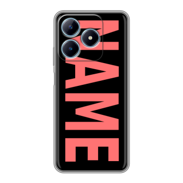 Силиконовый чехол на Realme C63 с принтом NAME