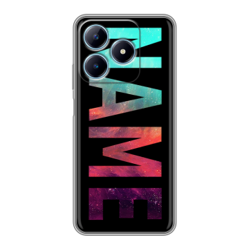 Силиконовый чехол на Realme C63 с принтом NAME