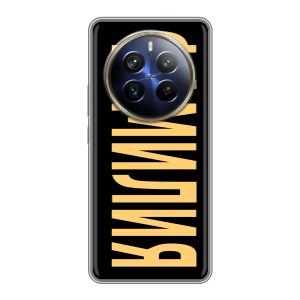 Силиконовый чехол на Realme 12 4G с принтом ФАМИЛИЯ