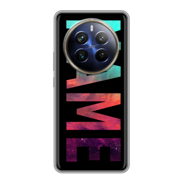 Силиконовый чехол на Realme 12 4G с принтом NAME