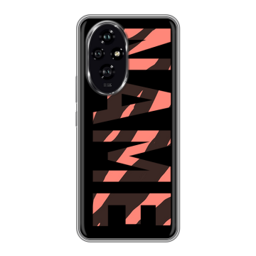 Силиконовый чехол на Honor 200 с принтом NAME