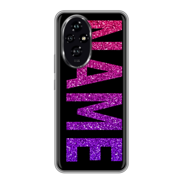 Силиконовый чехол на Honor 200 с принтом NAME