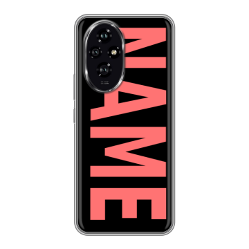 Силиконовый чехол на Honor 200 с принтом NAME