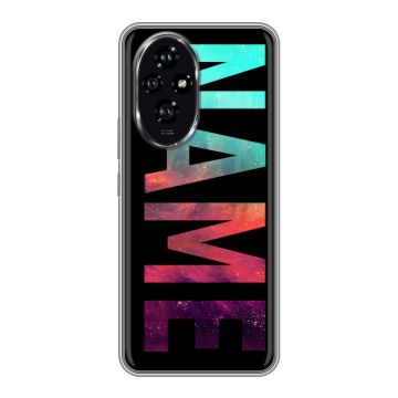 Силиконовый чехол на Honor 200 с принтом NAME