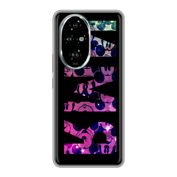 Силиконовый чехол на Honor 200 Pro с принтом ИМЯ