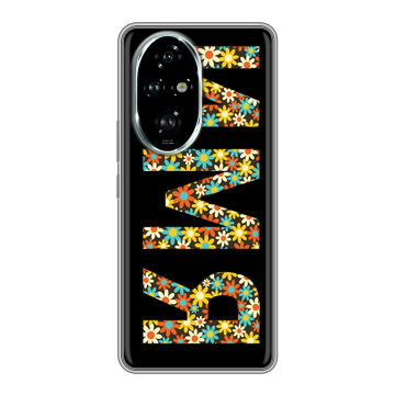 Силиконовый чехол на Honor 200 Pro с принтом ИМЯ