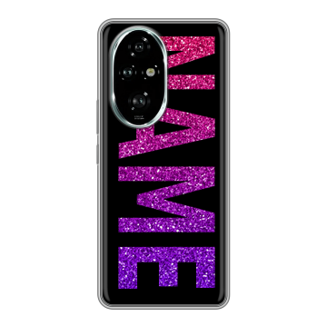 Силиконовый чехол на Honor 200 Pro с принтом NAME