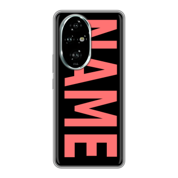 Силиконовый чехол на Honor 200 Pro с принтом NAME