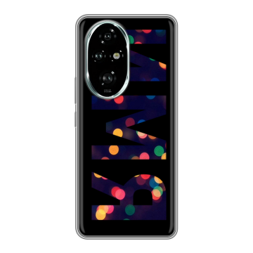 Силиконовый чехол на Honor 200 Pro с принтом ИМЯ