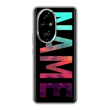 Силиконовый чехол на Honor 200 Pro с принтом NAME