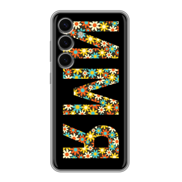 Силиконовый чехол на Samsung Galaxy S24 FE с принтом ИМЯ