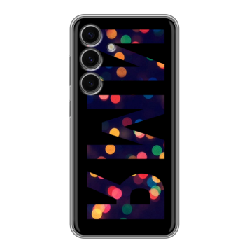 Силиконовый чехол на Samsung Galaxy S24 FE с принтом ИМЯ
