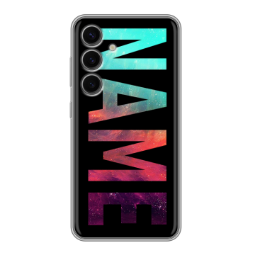 Силиконовый чехол на Samsung Galaxy S24 FE с принтом NAME