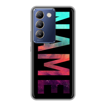 Силиконовый чехол на Vivo Y100 с принтом NAME