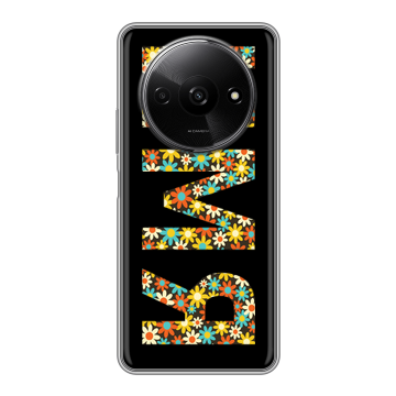 Силиконовый чехол на Redmi A3x с принтом ИМЯ