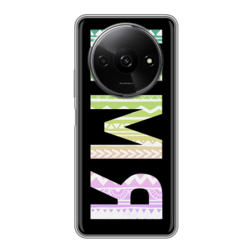 Силиконовый чехол на Redmi A3x с принтом ИМЯ