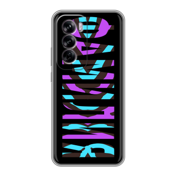 Силиконовый чехол на OPPO Reno 12 с принтом ФАМИЛИЯ