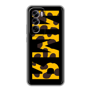 Силиконовый чехол на OPPO Reno 12 с принтом ИМЯ