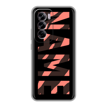 Силиконовый чехол на OPPO Reno 12 с принтом NAME