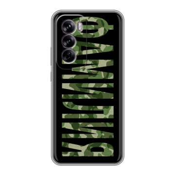 Силиконовый чехол на OPPO Reno 12 с принтом ФАМИЛИЯ