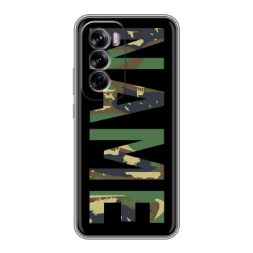 Силиконовый чехол на OPPO Reno 12 с принтом NAME
