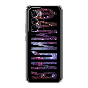 Силиконовый чехол на OPPO Reno 12 с принтом ФАМИЛИЯ