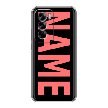 Силиконовый чехол на OPPO Reno 12 с принтом NAME