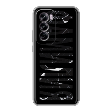Силиконовый чехол на OPPO Reno 12 с принтом ФАМИЛИЯ