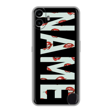 Силиконовый чехол на Nothing CMF Phone 1 с принтом NAME
