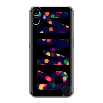 Силиконовый чехол на Nothing CMF Phone 1 с принтом ИМЯ