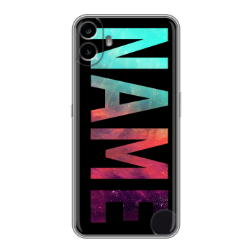 Силиконовый чехол на Nothing CMF Phone 1 с принтом NAME