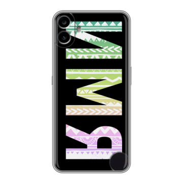 Силиконовый чехол на Nothing CMF Phone 1 с принтом ИМЯ
