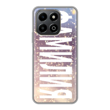 Силиконовый чехол на Honor X6b с принтом ФАМИЛИЯ