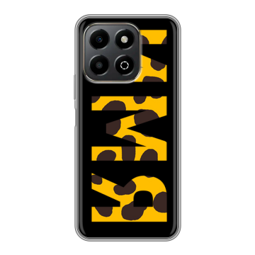 Силиконовый чехол на Honor X6b с принтом ИМЯ