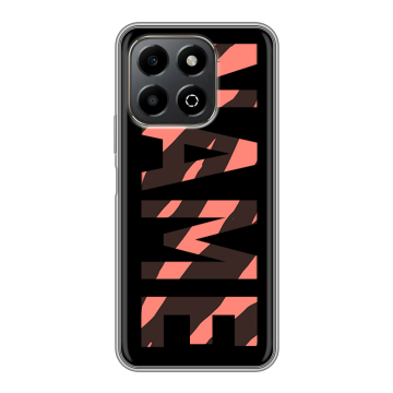 Силиконовый чехол на Honor X6b с принтом NAME