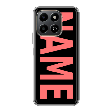 Силиконовый чехол на Honor X6b с принтом NAME