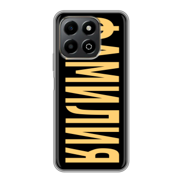 Силиконовый чехол на Honor X6b с принтом ФАМИЛИЯ