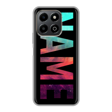 Силиконовый чехол на Honor X6b с принтом NAME