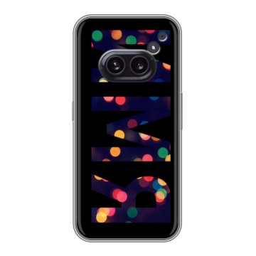 Силиконовый чехол на Nothing Phone (2a) Plus с принтом ИМЯ