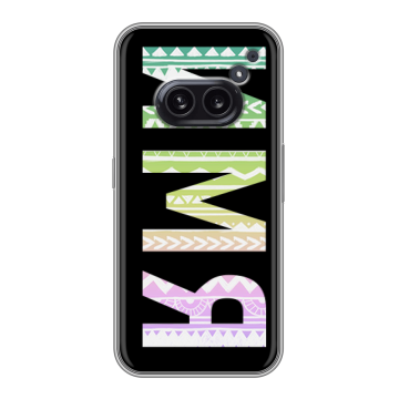Силиконовый чехол на Nothing Phone (2a) Plus с принтом ИМЯ