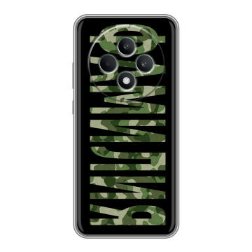 Силиконовый чехол на OPPO Reno12 F с принтом ФАМИЛИЯ